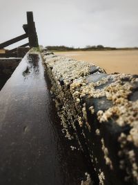 Close-up of water against sky