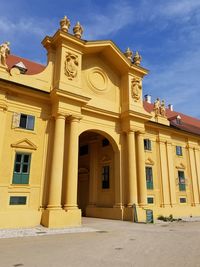 Low angle view of historical building against sky