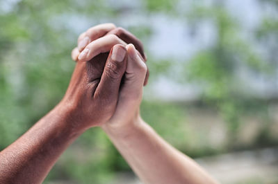 Close-up of hand with hands