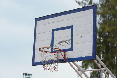 View of basketball hoop