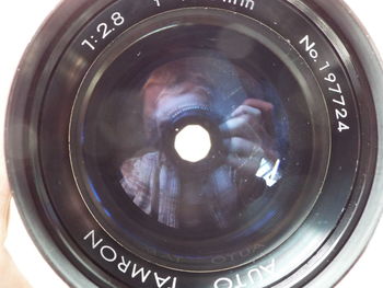 Close-up of camera lens