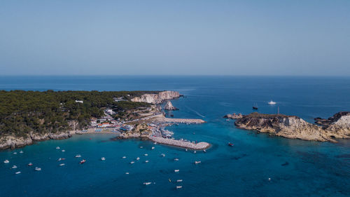 Aerial view of the archipelago of the tremiti islands in puglia region