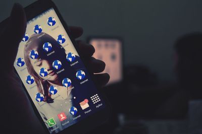 Close-up view of smart phone