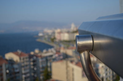 Close-up of cityscape against the sky