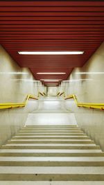 High angle view of staircase