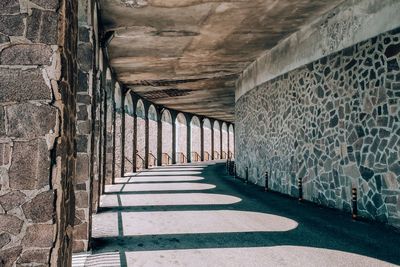 Empty corridor in building