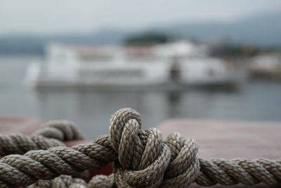 Close-up of rope against blurred background