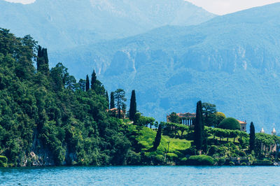 Tranquil scene at como lake in summer