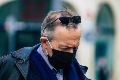 Portrait of man wearing sunglasses