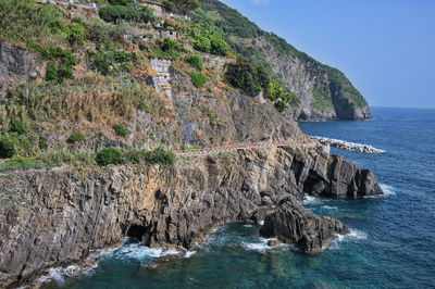 Scenic view of italian coast - cinque terre