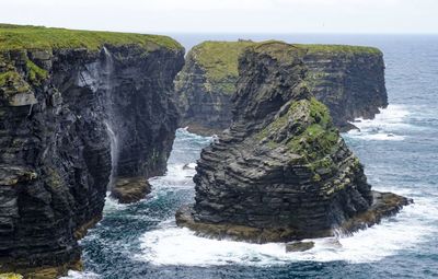 Rock formations in sea