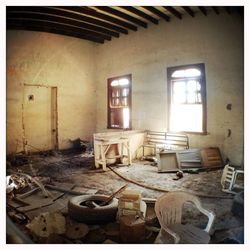 Interior of abandoned building