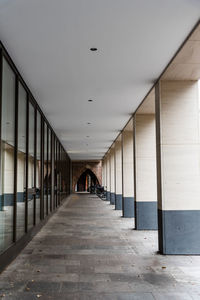 Empty corridor in building