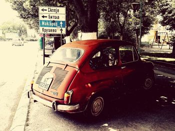 Car on street in city