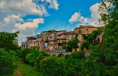 Residential buildings against sky