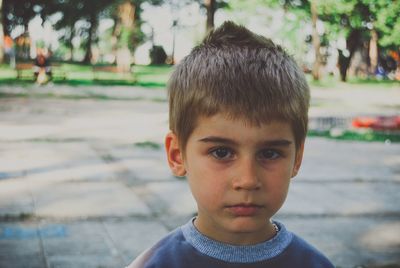 Close-up portrait of boy