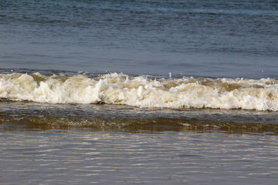 Waves rushing towards shore