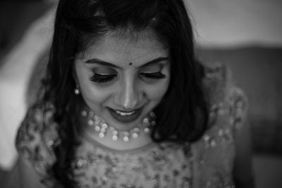 Portrait of smiling young woman