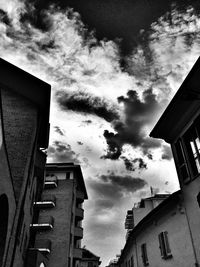 Low angle view of buildings against the sky