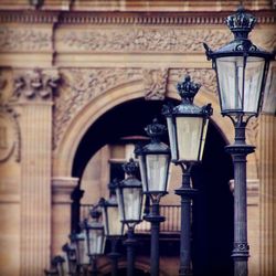 Low angle view of street light