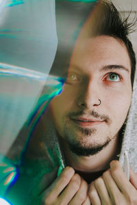 Close-up portrait of young man