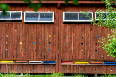 Close-up of closed door