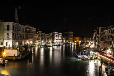Illuminated city at night