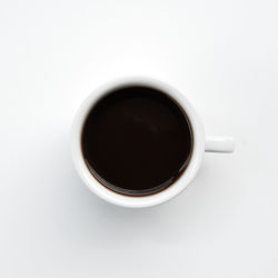 Directly above shot of black coffee on table