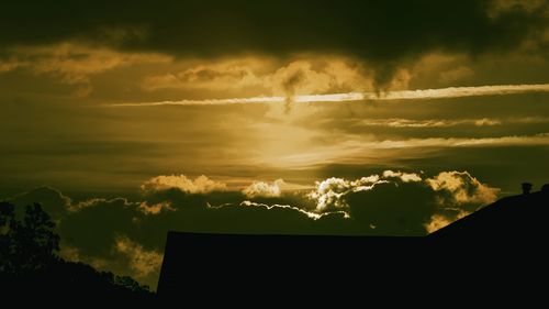 Low angle view of sky during sunset