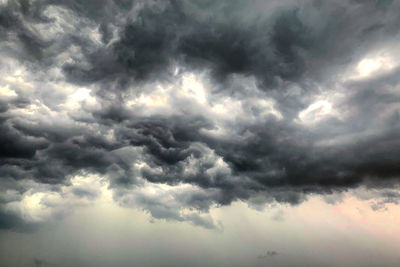 Low angle view of storm clouds in sky