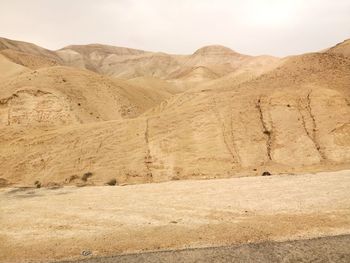 Scenic view of desert against sky