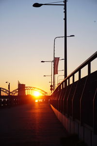 View of bridge against clear sky during sunset