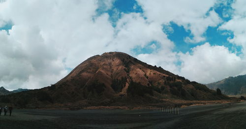 Panoramic view of landscape and mountains against sky