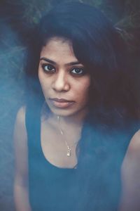 Close-up portrait of young woman