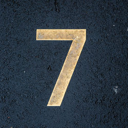 Number 7 on the asphalt