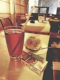 Close-up of drink on table