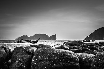 Panoramic view of beach against sky