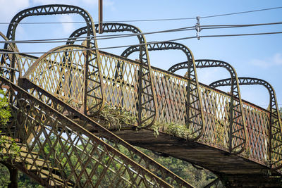 Low angle view of bridge against sky