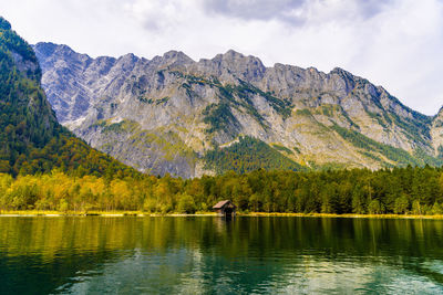 Scenic view of lake and mountain