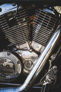 High angle view of vintage car