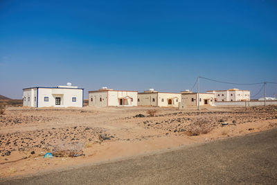 Exterior of building against clear blue sky