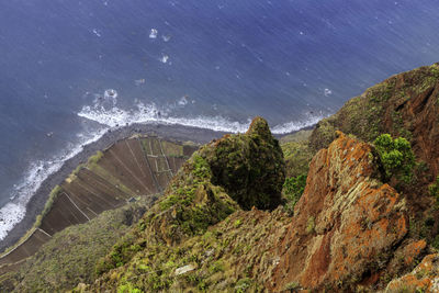 Aerial view of coastline