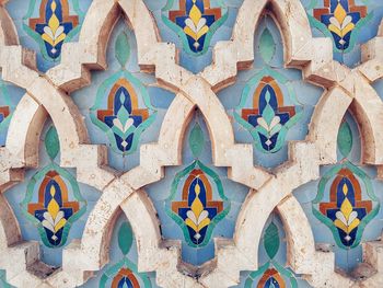 Close-up of mosaic on wall