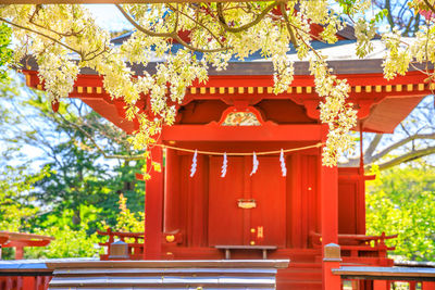 View of red outside building