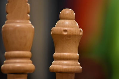 Close-up of chess pieces