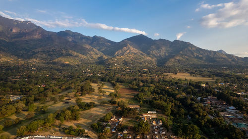 Aerial view of morogoro town