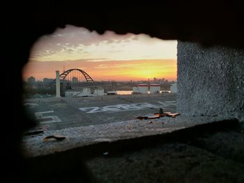 Scenic view of beach against sky during sunset