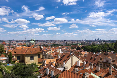 Summer rooftops of prague