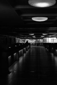 Illuminated lights on ceiling