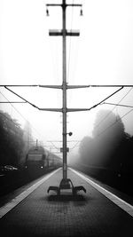 Street light against sky